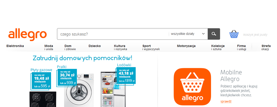 Allegro – lider sprzedaży przez internet